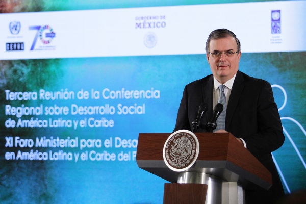 El secretario de Relaciones Exteriores, Marcelo Ebrard. Foto: Notimex