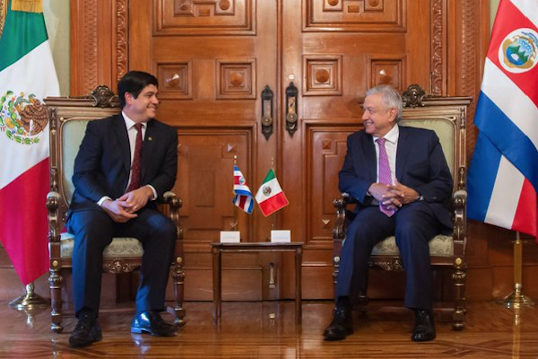 AMLO costa Rica mexico reunion carlos alvarado