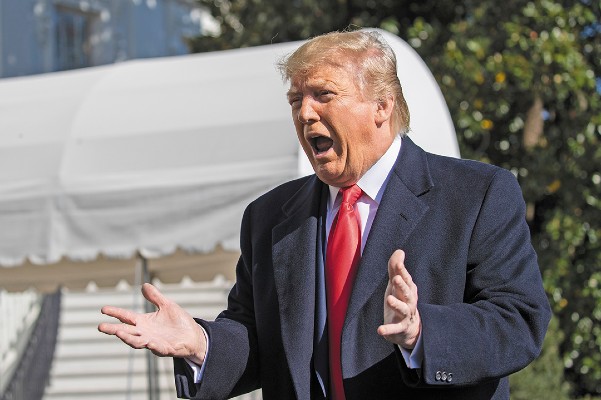 LLAMADO. El presidente Donald Trump ofreció una conferencia de prensa en la Casa Blanca. Foto: AP