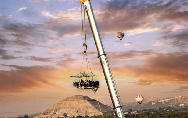 Dinner in the sky, es un evento gastronómico de
altura se realizará, por primera vez, en la CDMX. Foto: Cortesía
