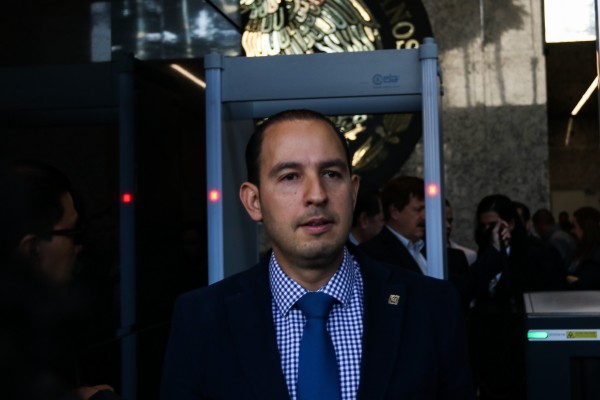 Marko Cortés, presidente nacional del PAN, asistió a la Fiscalía General de la República (FGR). Foto: Cuartoscuro