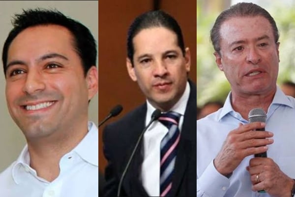 Vila Dosal, Francisco Domínguez y Quirino Ordaz, estuvieron entre los mejores gobernadores evaluados, se le consultó a ciudadanos de las 32 entidades sobre situaciones hipotéticas. Foto: Especial