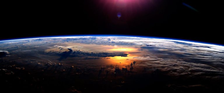 Atardecer . Foto: NASA