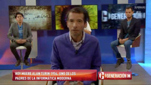 Emilio Saldaña "El Pizu" en el foro con estudiantes