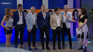 Caballeros Cantan en estudio de Heraldo Magazine